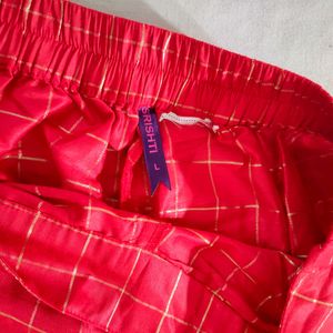 SRISHTI Red Synthetic Palazzo/ Trouser (Women's)