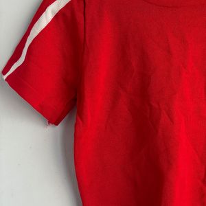 Women Red Solid Top