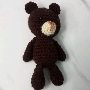 Dark Brown Crochet Teddy