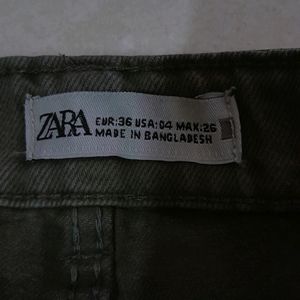 Green Cargo Pants Zara