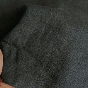 Pure Linen Unisex Black Shirt