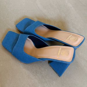 New Stylish Denim Heels