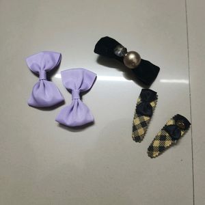 Hair Clips And bows Combo | Coquette