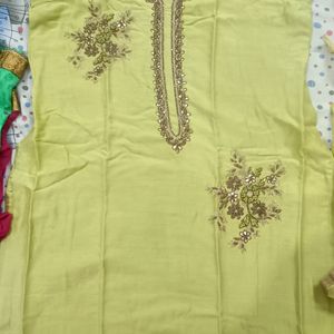 Fully Stitched Suit With Beautiful Work