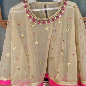 Poncho Styled Lehenga For 6-7 Year Old