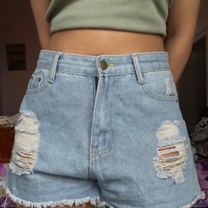 Denim Shorts By Shein