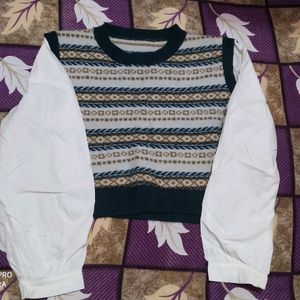 Shirt With Woolen Sweatshirt