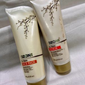 Ozone Detan Face Pack And Scrub 100g Each*