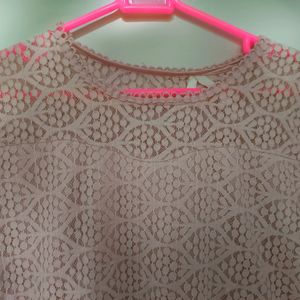 Trendy Nude Lace Top