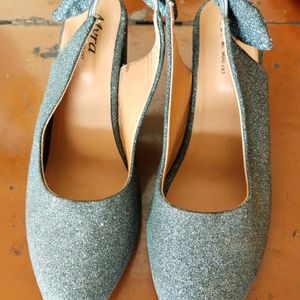 Grey 🩶 Glittery Block  Heels Used Once