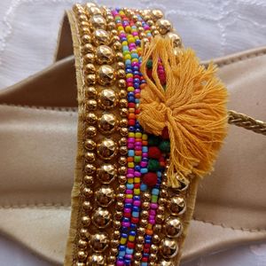 Multicolored Kholapuri Flats