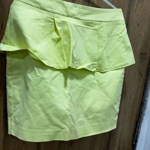 Lemon Yellow Party Skirt Size 30