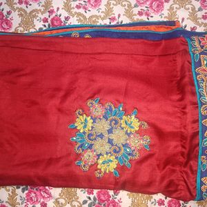 Beautiful Saree With Embroidery Design