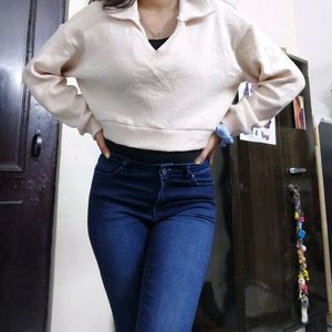 Crop Sweater Of Fleece