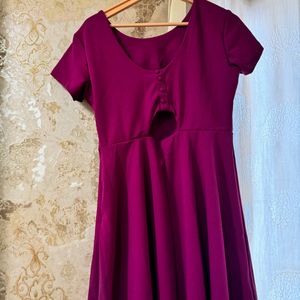 Brand New With Tags Purple Dress , Designer Cut