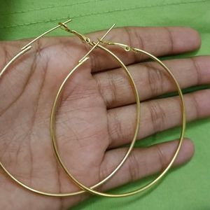 Golden Hoop Earrings With Freebies