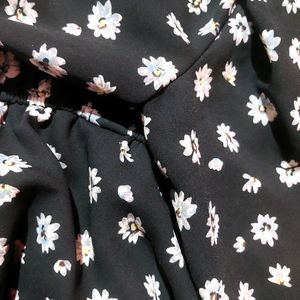 Pretty Black Floral Dress