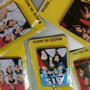 BTS Wooden Keychain+Freebies