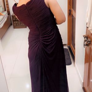 Wine Color Beautiful Floor length Dress