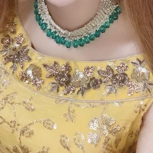 Yellow Heavy Sharara Set