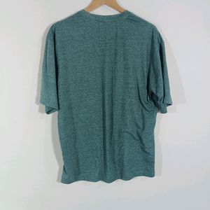 Sea Green Plain Casual T-Shirt (Men)