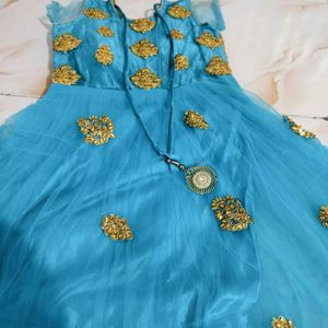 PARTY WEAR GOWN[WITH LEGIS & DUPATTA]