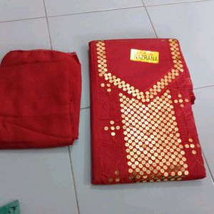 "RED" FULL Worked Unstitched Suit