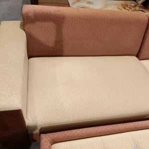 7 Seater Sofa L Shape With Centre Table Two Puffy