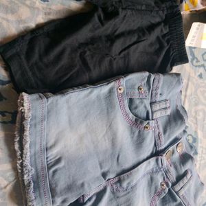 One Fresh Denim Shorts And Used Cycling Short