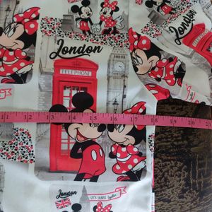 Mickey Mouse Print Shirt For Women And Men