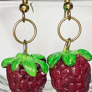 Raspberry Earrings