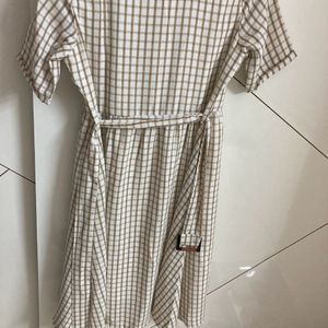 Madame Checked Collar Dress