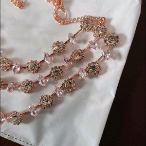 3 Layer Rose Gold Jewellery Set