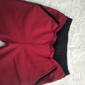 Maroon Pants With Fleece Inside