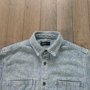 Mens Zudio Denim Oversized Shirt