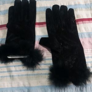 Black Shimmer Gloves