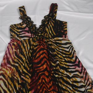 Vintage Tiger Print Dress(Imported)