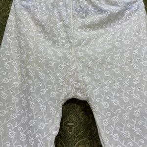 Full Embroidery Work Cotton Chikankari Palazzo