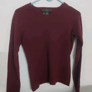 Maroon Woolen Top