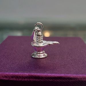 Shiva Linga Dollar Pendant Small Silver 925