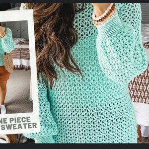 Mango Y2k Crochet Pullover Sweater