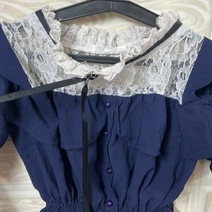 Dark blue cute top