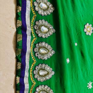 heavy stone worked saree