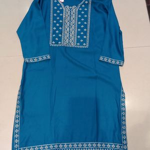 Rayon Embroidery Work Kurti