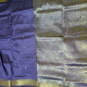 Purple Saree without blouse