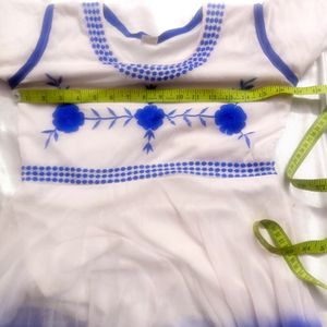 Rayal Blue Chiffon Kurta