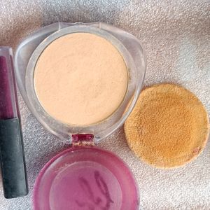 COMPACT FACE POWDER + LIPSTICK