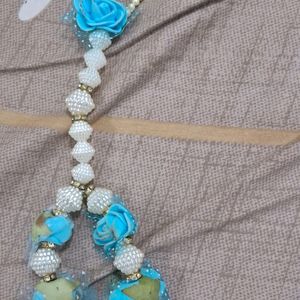 Flower And Beads Bracelet With Ring