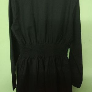 SHIRT SHORT DRESS BLACK