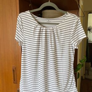 White Striped Top